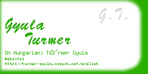 gyula turmer business card